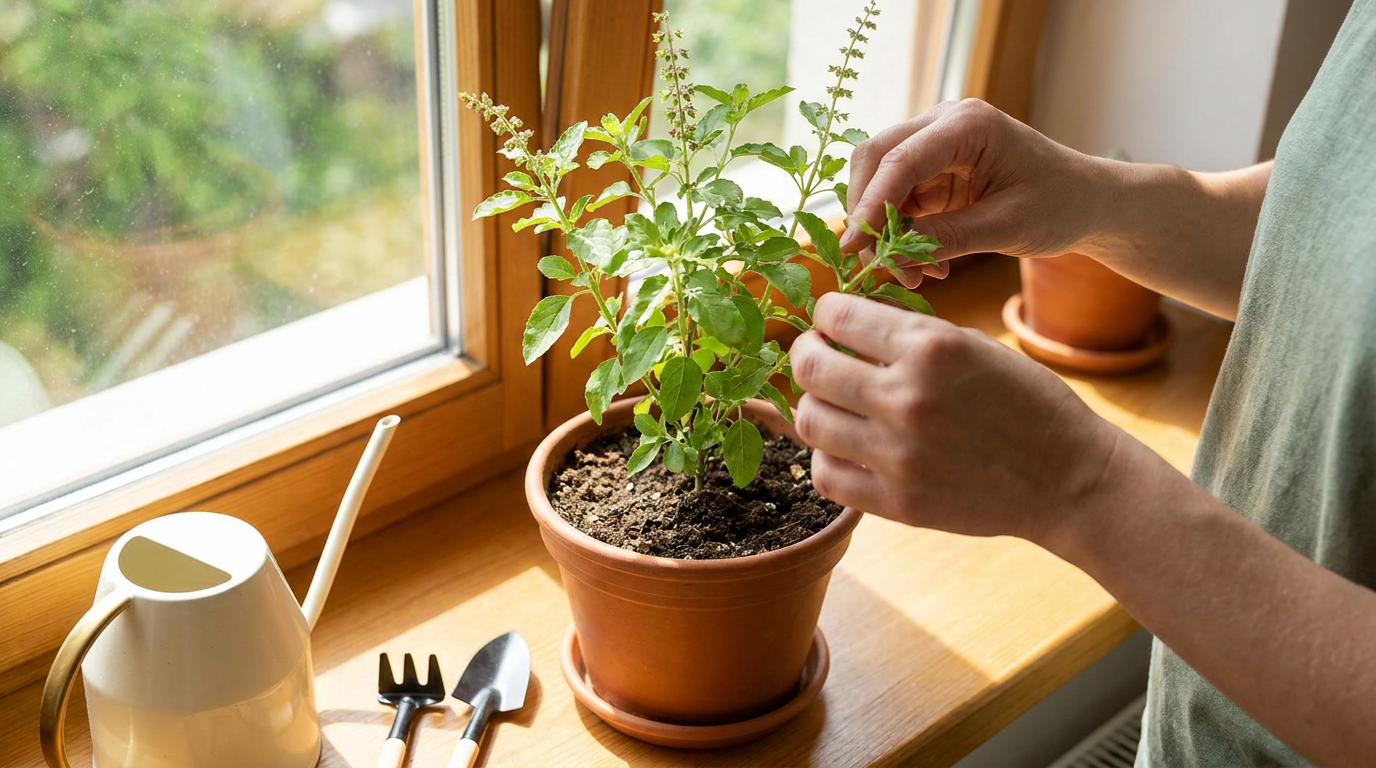 How to Care for a Tulasī Plant at Home ZIEfsTiNs1OKo5Of81RT